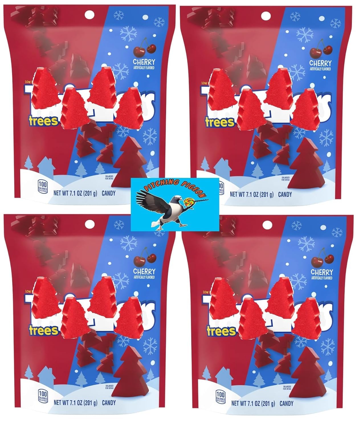 Cherry Christmas Trees 28.4oz Cherry Flavored Licorice Bites Holiday Party Stocking Stuffer Candy
