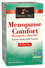 Bravo Tea Menopause Comfort Herbal Tea Caffeine Free, 20 Tea Bags, 6 Count
