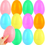 Barblog 12 Pcs 5 Inch/ 6 Inch/ 8 Inch Plastic Easter Eggs Fillable Assorted Macarons Eggs Large Empty Egg for Easter Filling Treats, Gift Baskets or