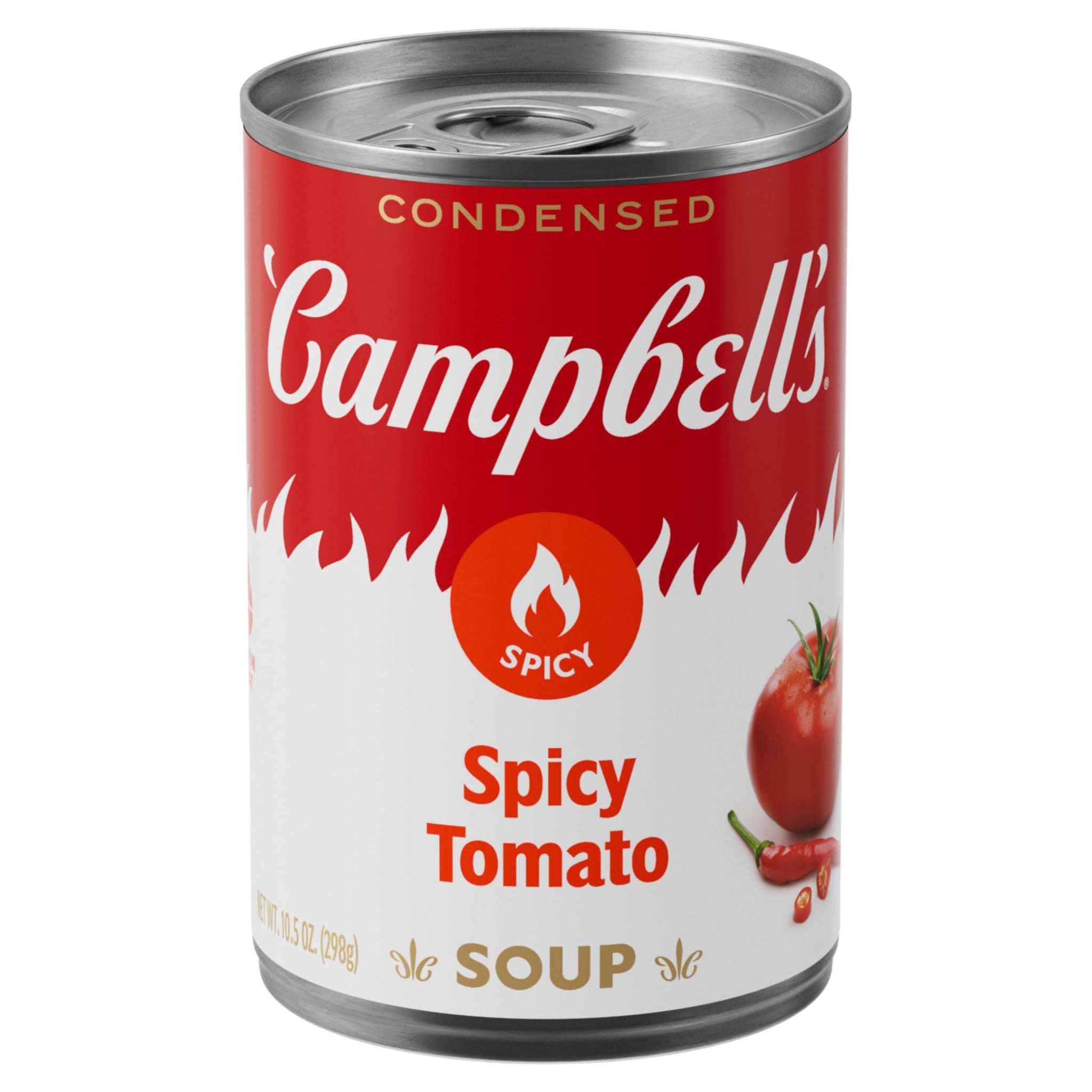 Campbell's Condensed Spicy Tomato Soup, 10.5 oz Can
