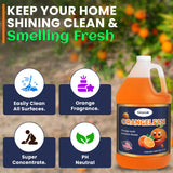 Multi Purpose Cleaner Pet Odor eliminator - Concentrate MAKES 64 GALLON - MADE IN USA- pH Neutral - ORANGELEAN Strong Odor Floor Cleaner - Orange
