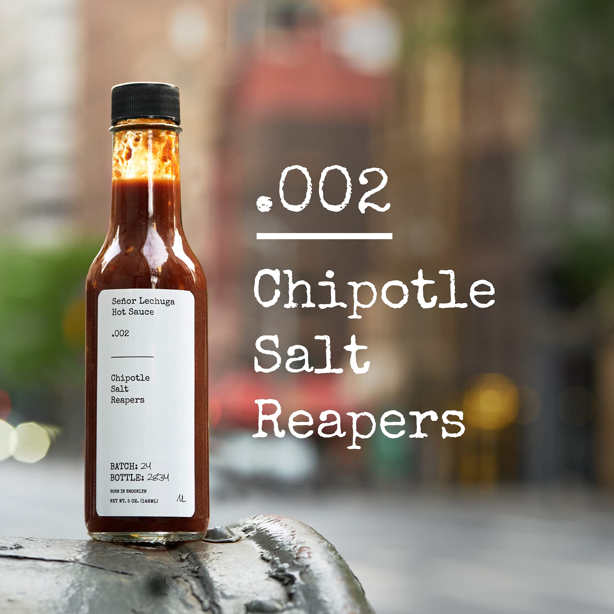 Señor Lechuga Hot Sauce - Hot Sauce Made from Carolina Reaper Peppers and Habanero Pepper - .002 Chipotle, Salt, Reaper