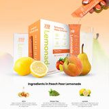 310 Nutrition Electrolyte Lemonade Powder, Sugar-Free Hydration & Energy Drink Mix, Low-Calorie Water Flavoring Packets - Peach Pear Flavor - 30