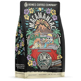 Bones Coffee Company Macamaniac, Macadamia and Coconut Flavored Coffee, Medium Roast Low Acid Arabica Beans Compatible with Auto drip and French Press