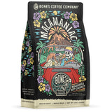 Bones Coffee Company Macamaniac, Macadamia and Coconut Flavored Coffee, Medium Roast Low Acid Arabica Beans Compatible with Auto drip and French Press
