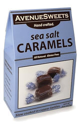AvenueSweets - Handcrafted Individually Wrapped Soft Caramels - 8 oz Box - Sea Salt