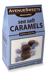 AvenueSweets - Handcrafted Individually Wrapped Soft Caramels - 8 oz Box - Sea Salt