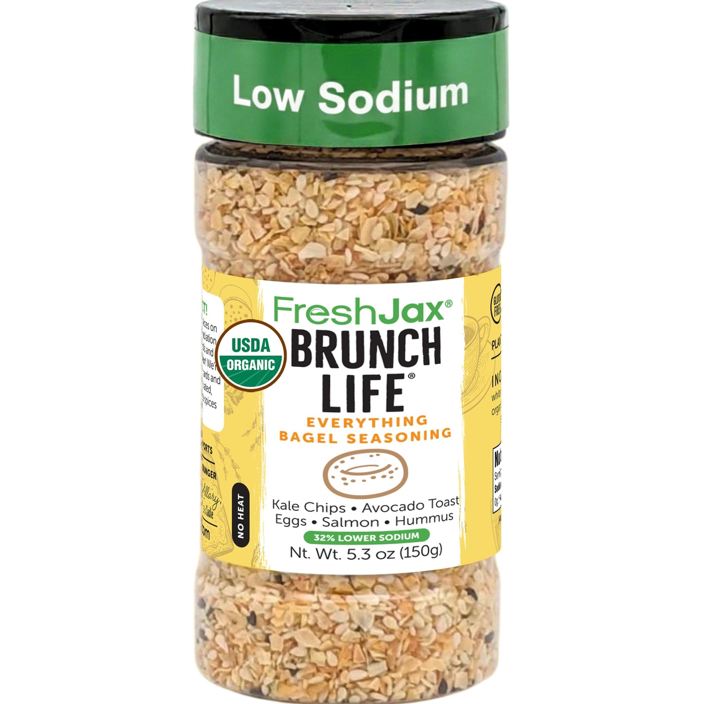 Organic Everything Bagel Seasoning Topping, FreshJax Brunch Life 5.3 oz