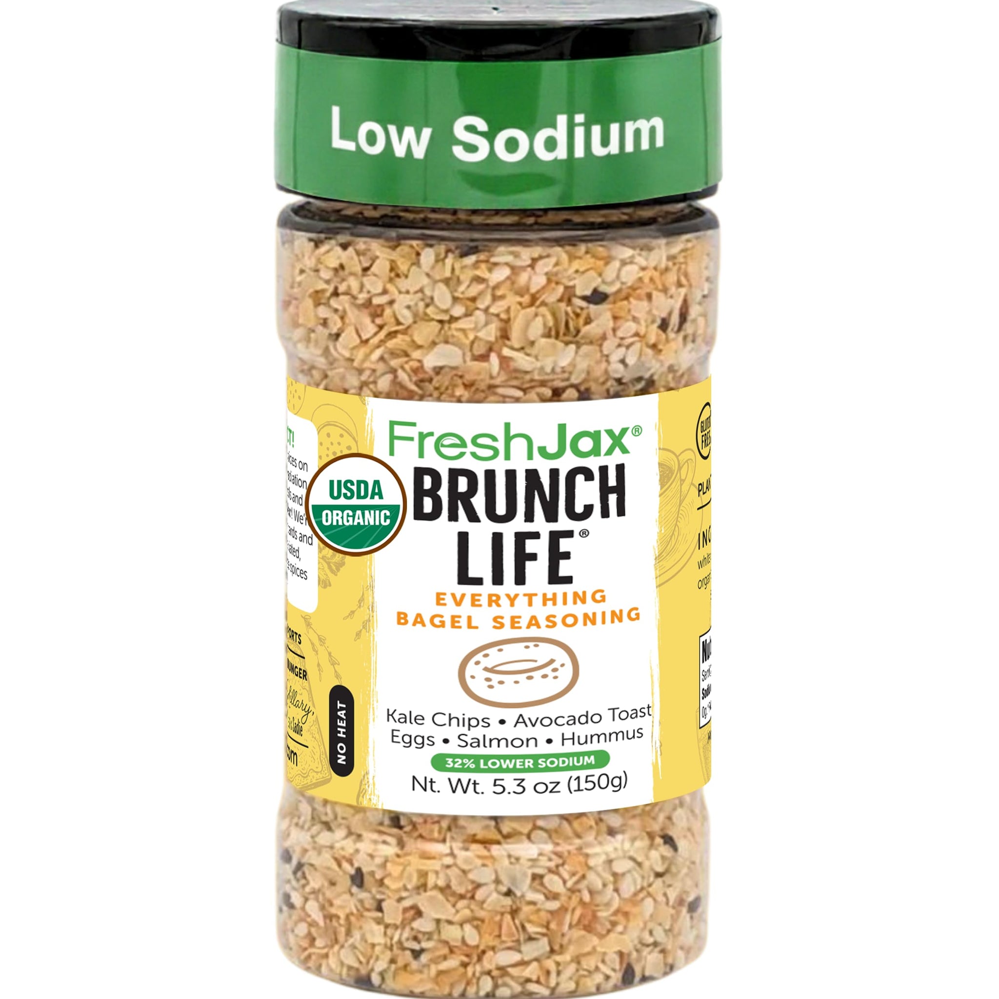 Organic Everything Bagel Seasoning Topping, FreshJax Brunch Life 5.3 oz