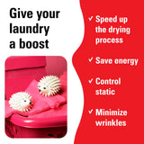 Kikkerland Set of Two Reusable Dryer Buddies for Laundry - Fabric Softener Dryer Balls - Control Static, Remove Wrinkles, Dry Clothes Faster