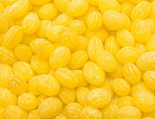 Sanded LEMON Drops Hard Candy 2 lb - Bulk, Old Fashioned Candy, Natural Flavor, Fat Free