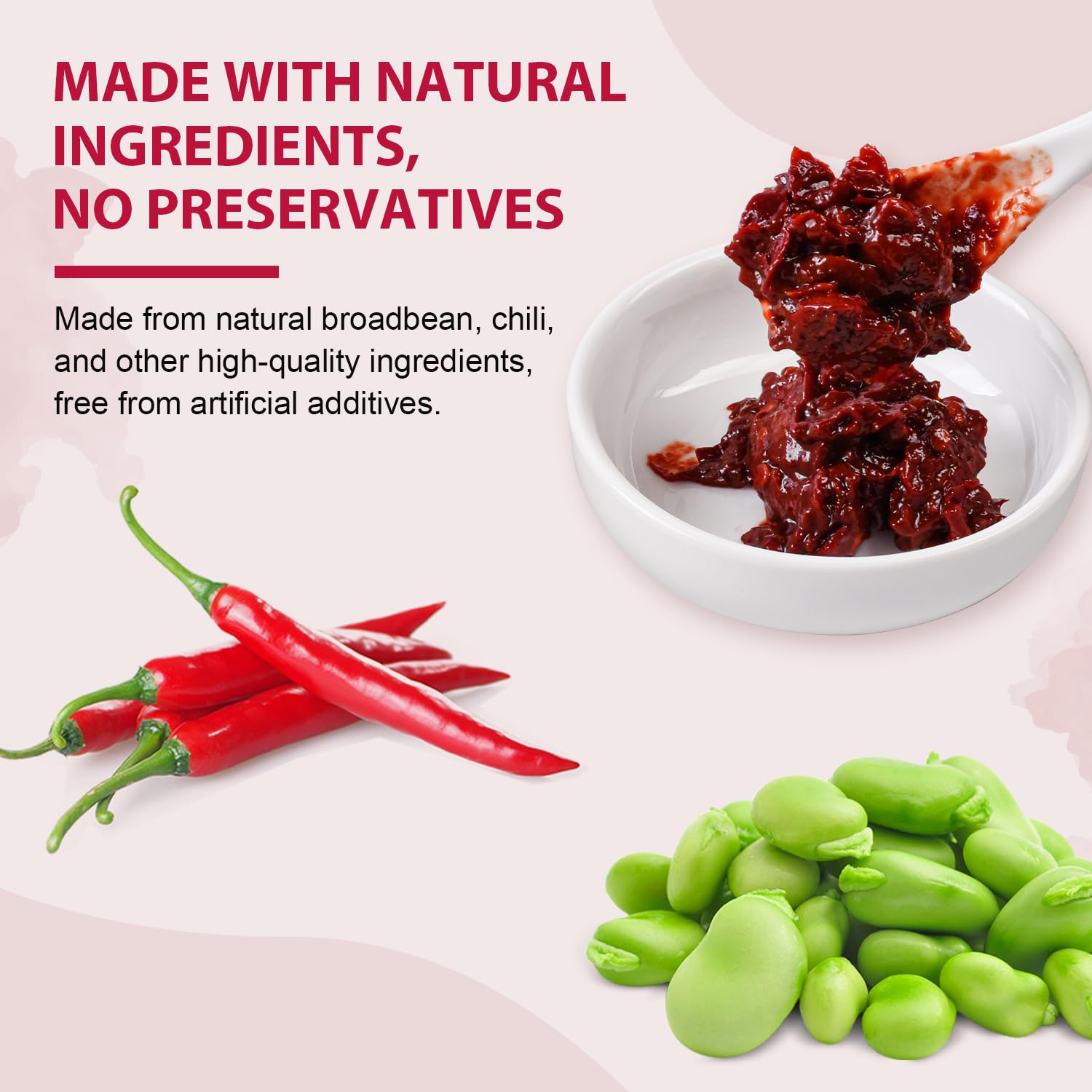 Soeos Broad Bean Paste with Chili Oil, 13 oz (366g) Pack of 2, Sichuan Hongyou Doubanjiang, Authentic Chinese Cooking Condiment, Bold & Savory Flavor