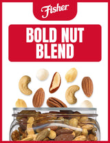 FISHER Snack Mixed Nuts with Peanuts, 24 oz Almonds, Cashews, Filberts, Pecans, Brazil Nuts,