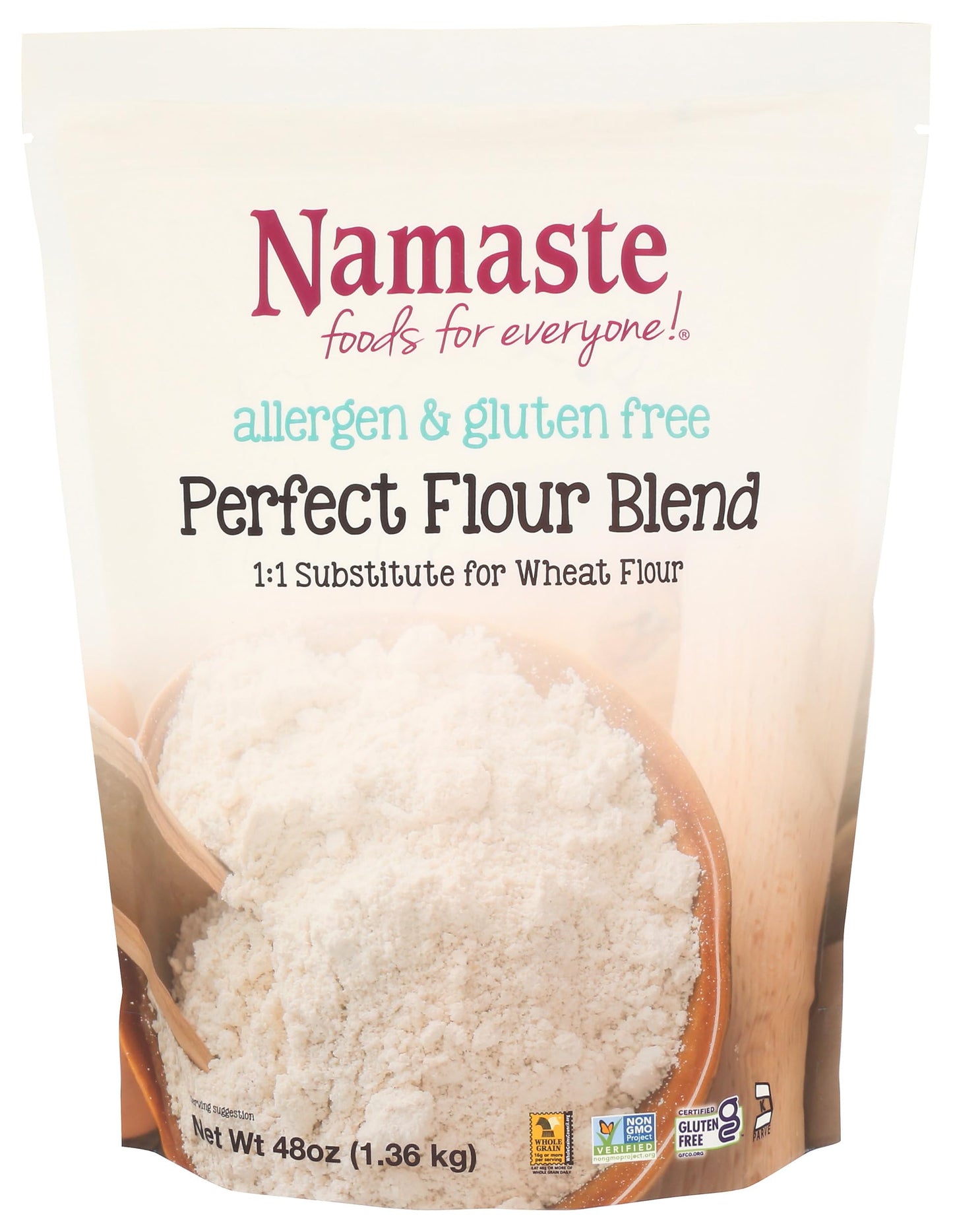 Namaste Foods Gluten Free Perfect Flour Blend, 48 Oz, Pack of 6