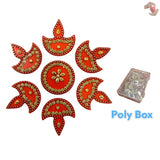LOVENSPIRE Personalized Diwali Gifts Hamper Acrylic Rangoli Laxmi Feet Gift Box Indian Diwali Gift Boxes Deepawali Hamper Basket for Employees Home