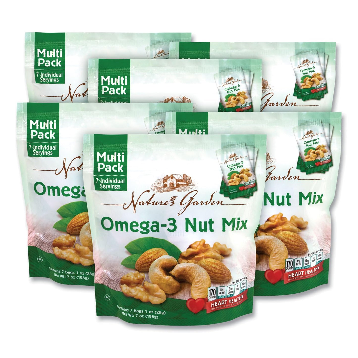 Natures Garden - Snack - Omega-3 Nut Mix - PK of 6
