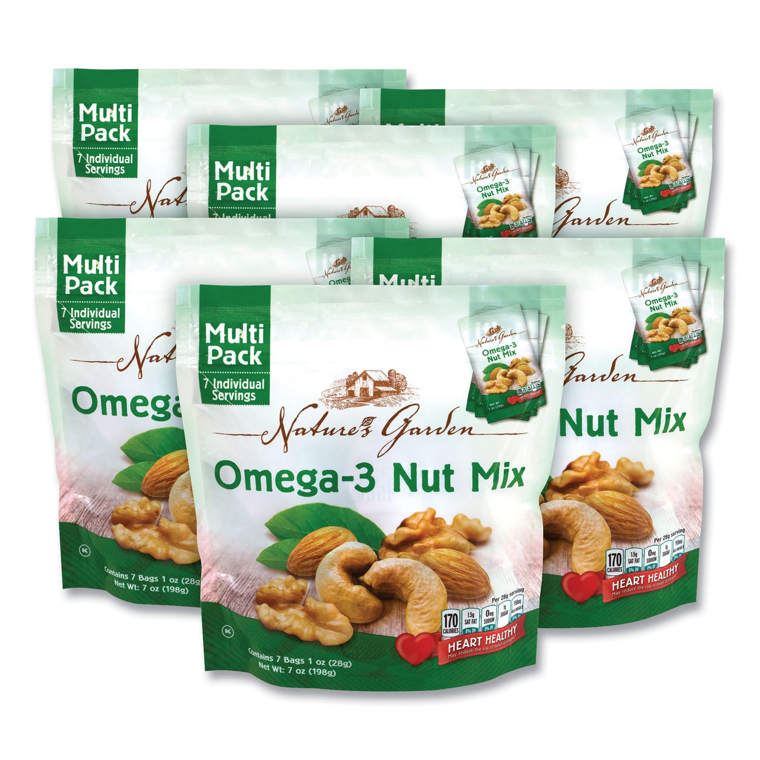 Natures Garden - Snack - Omega-3 Nut Mix - PK of 6