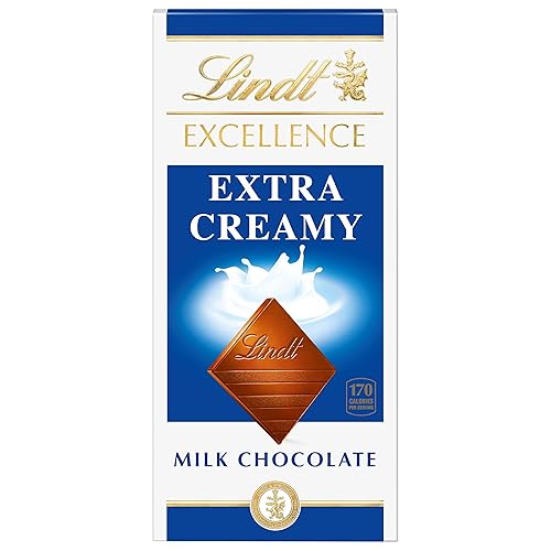 Lindt EXCELLENCE Extra Creamy Milk Chocolate Candy Bar, Milk Chocolate, 3.5 oz. Bar