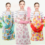 Household Rubber Cleaning Dishwashing Latex Gloves Non-slip Waterproof Reuseable?4-Pairs??Free get Cleaning Cloth (1-Pack)