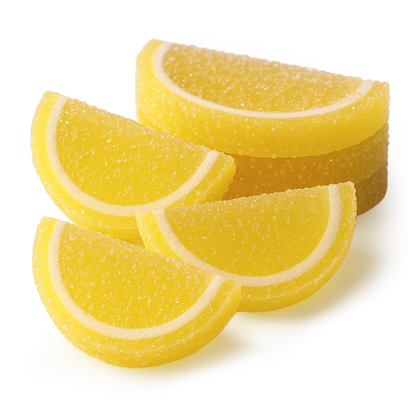 NY Spice Shop Lemon Fruit Slices Candy - 1 Pound Citrus Flavor Chewy Jelly Fruit Slices Candy - Old Fashioned Sliced Lemon Fruits Gummies - Gummies