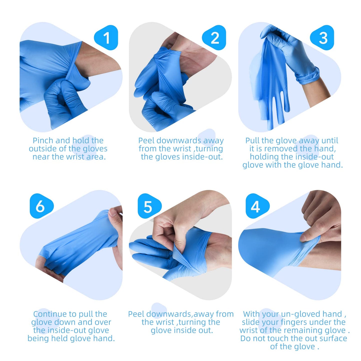 Nitrile Gloves 100pcs Non-Latex Disposable Gloves,Powder Free