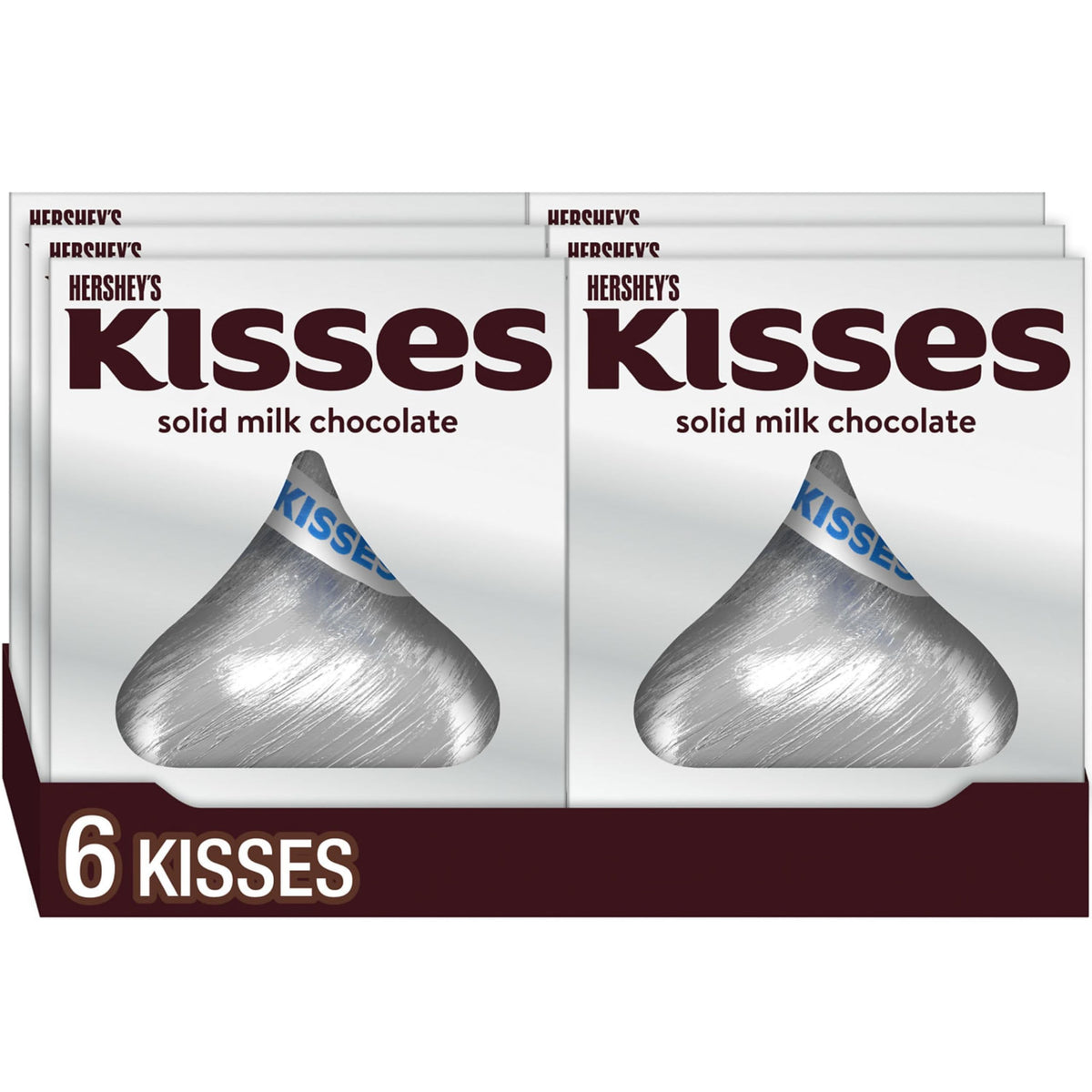 HERSHEY'S KISSES Solid Milk Chocolate Candy Gift Boxes, 7 oz (6 Count)
