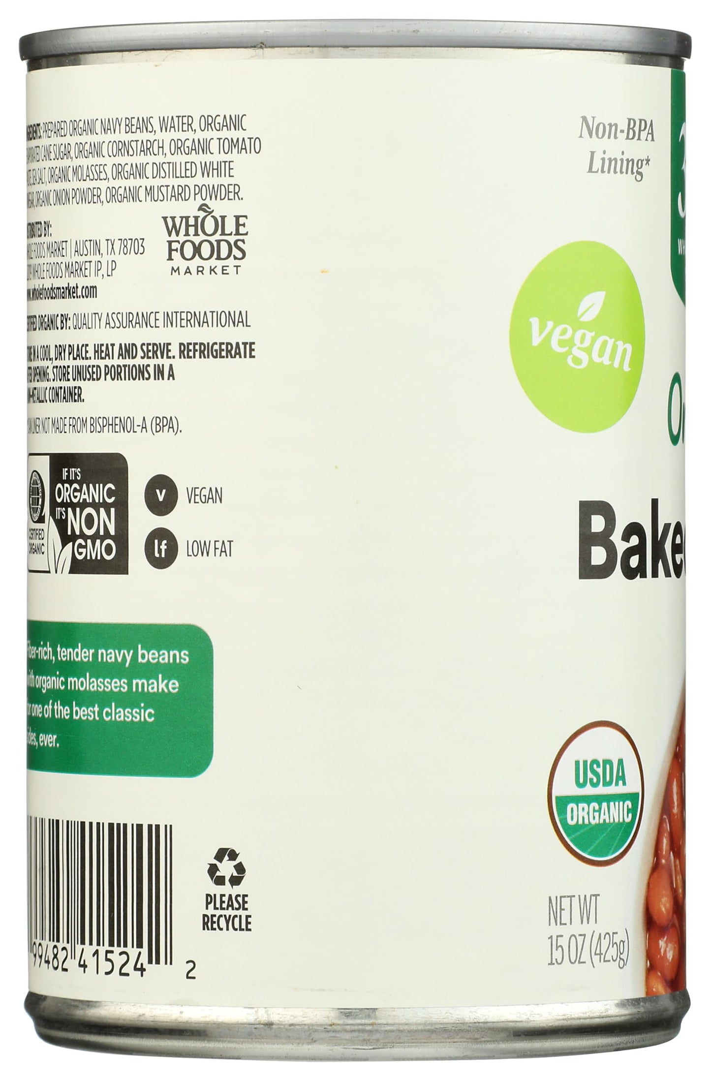 365 by Whole Foods Market, Organic Traditional Baked Beans, 15 Ounce