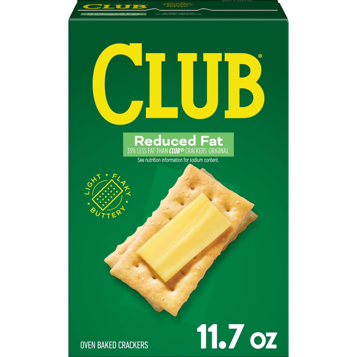 Club Crackers, Lunch Snacks, Snack Crackers, Reduced Fat, 11.7oz Box (1 Box)