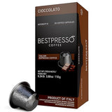 Bestpresso Coffee for Nespresso Original Machine 120 pods Certified Genuine Espresso Chocolate Blend (Medium Intensity) Pods Compatible with Nespresso