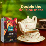 Dilmah Peach Flavored Black Tea - 20 Tea Bags - Sri Lanka Ceylon Dilmah Peach Tea Real Tea (1 Pack)