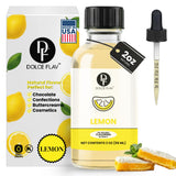 Lemon Flavor Concentrate for Food & Cosmetics - 2 Oz. Multipurpose Lemon Flavouring Oil for Lip Gloss, Pastries, & Candies in Glass Bottle