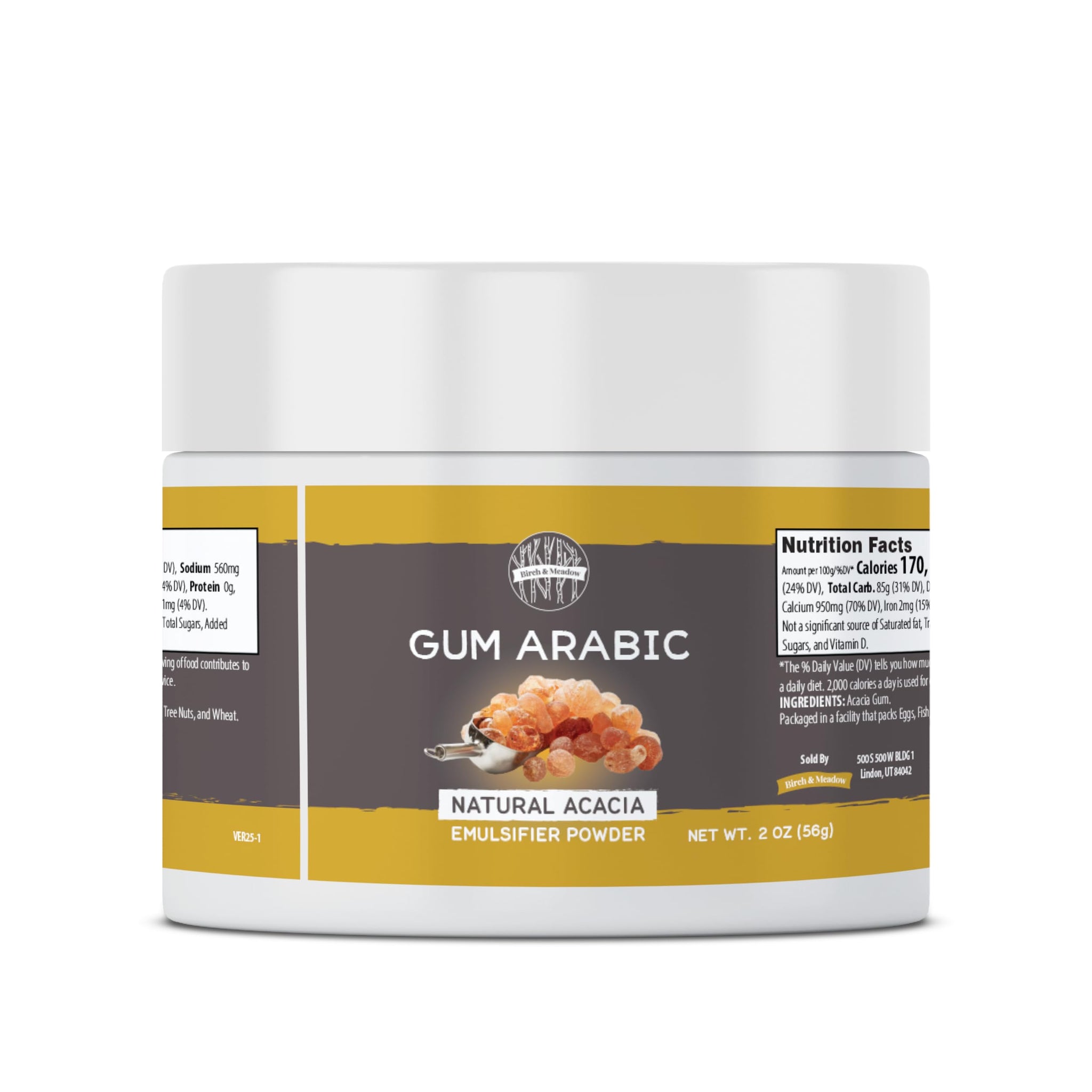 Birch & Meadow 2 oz of Gum Arabic, Acacia, Emulsifier & Thickener