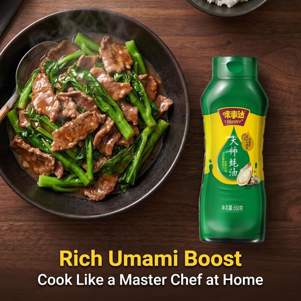 19oz Oyster Sauce Squeeze Bottle, Rich Savory Sauce for Cooking & Dipping