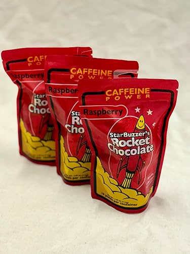 Rocket Chocolate Caffeinated Chocolate Truffles, 30 Count (Raspberry)
