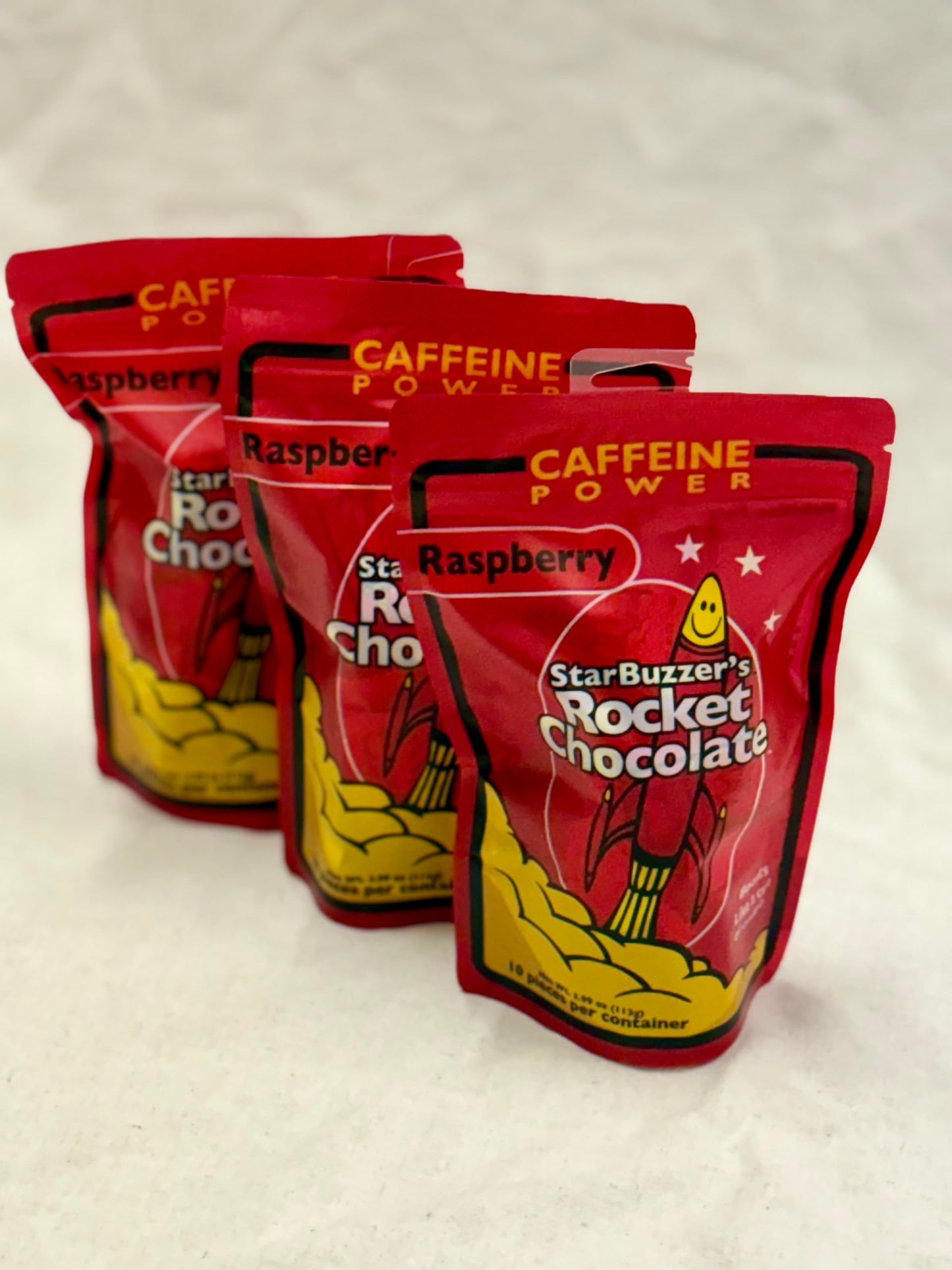 Rocket Chocolate Caffeinated Chocolate Truffles, 30 Count (Raspberry)