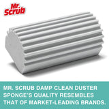 4 Pack Damp Dusting Sponge Duster, Grey Dust Cleaning Sponge, Reusable Household Cleaning Sponge Tool for Blinds, floorboards, Fan Blades, Vents