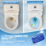 KIISIISO Automatic Toilet Bowl Cleaner Tablets Blue 30 Pack, Drop-In Tank Cleaner for Bathroom, Prevent Stains & Deodorize, Septic Safe, Long-Lasting