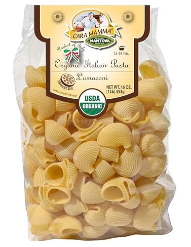 Mantova Organic Italian Specialty Pasta, Lumaconi, 1 lb (Pack of 2)