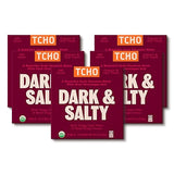 TCHO Dark & Salty 81% Dark Chocolate Bars (5 pack) |Plant Based, Organic & Fair Trade Certified Chocolate | Non GMO, Non-Dairy, Vegan, Soy Free (2.1oz