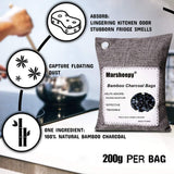 Marsheepy 12 Pack Bamboo Charcoal Shoe Deodorizer Bags, Activated Charcoal Odor Absorber, Bamboo Charcoal Air Purifying Bags, Odor Eliminator