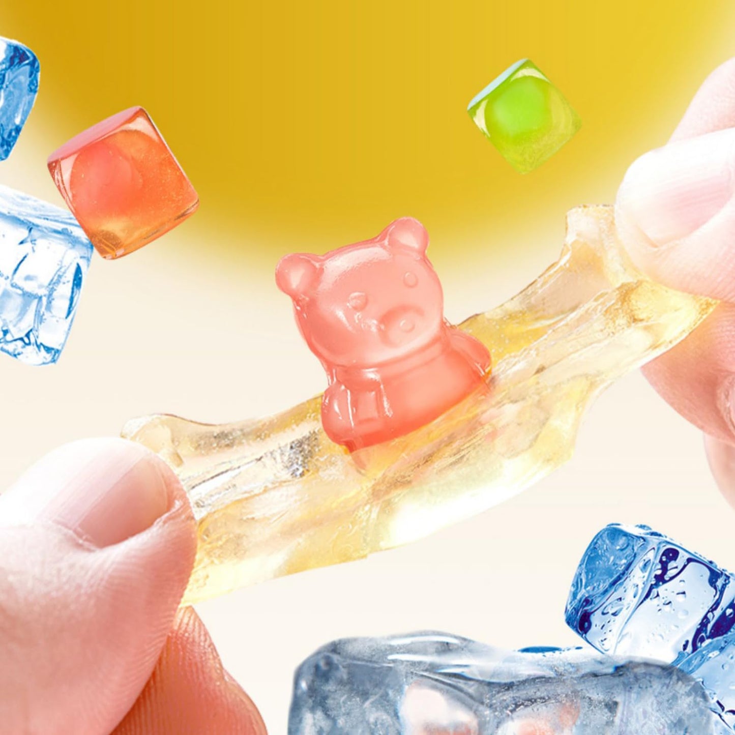 Fruit Peelable Candy, Delicious Peelable Gummies Fudge, 50% Juice Content White Peach Mango Grape Candy, Tasty Sour-Sweet Desserts Casual Snacks