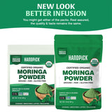 HANDPICK USDA Organic Moringa Powder (397g/14oz) Pure Moringa Oleifera Leaf Powder | Authentic Indian Origin | Gluten Free, Non-GMO | Perfect