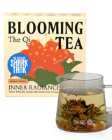 The-Qi Inner Radiance Osmanthus & Lily Blooming Flower w/Green Tea - 9 Pcs Handpicked All Natural Blooming Flower Tea - Gift Set for Inner Calm