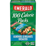 Emerald Nuts, Natural Walnuts & Almonds, 100 Calorie Packs, 7 Ct, 3.92 Oz (Pack of 2)