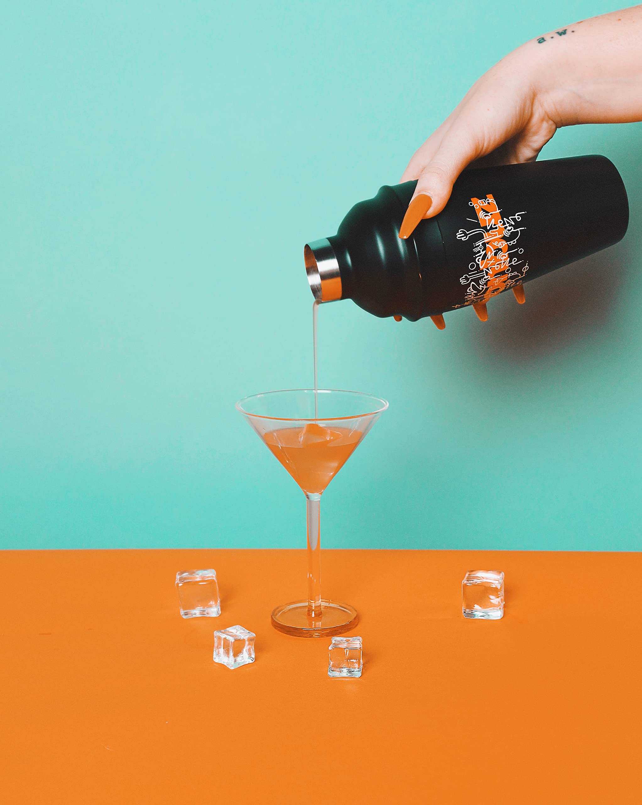 Bonbuz Alcohol Free Alchemy Spirit - 750ml, Non Alcoholic, Low Calorie, Keto, Gluten-Free, Sugar-Free Liquor Replacement, Slowburn + Cocktail Shaker