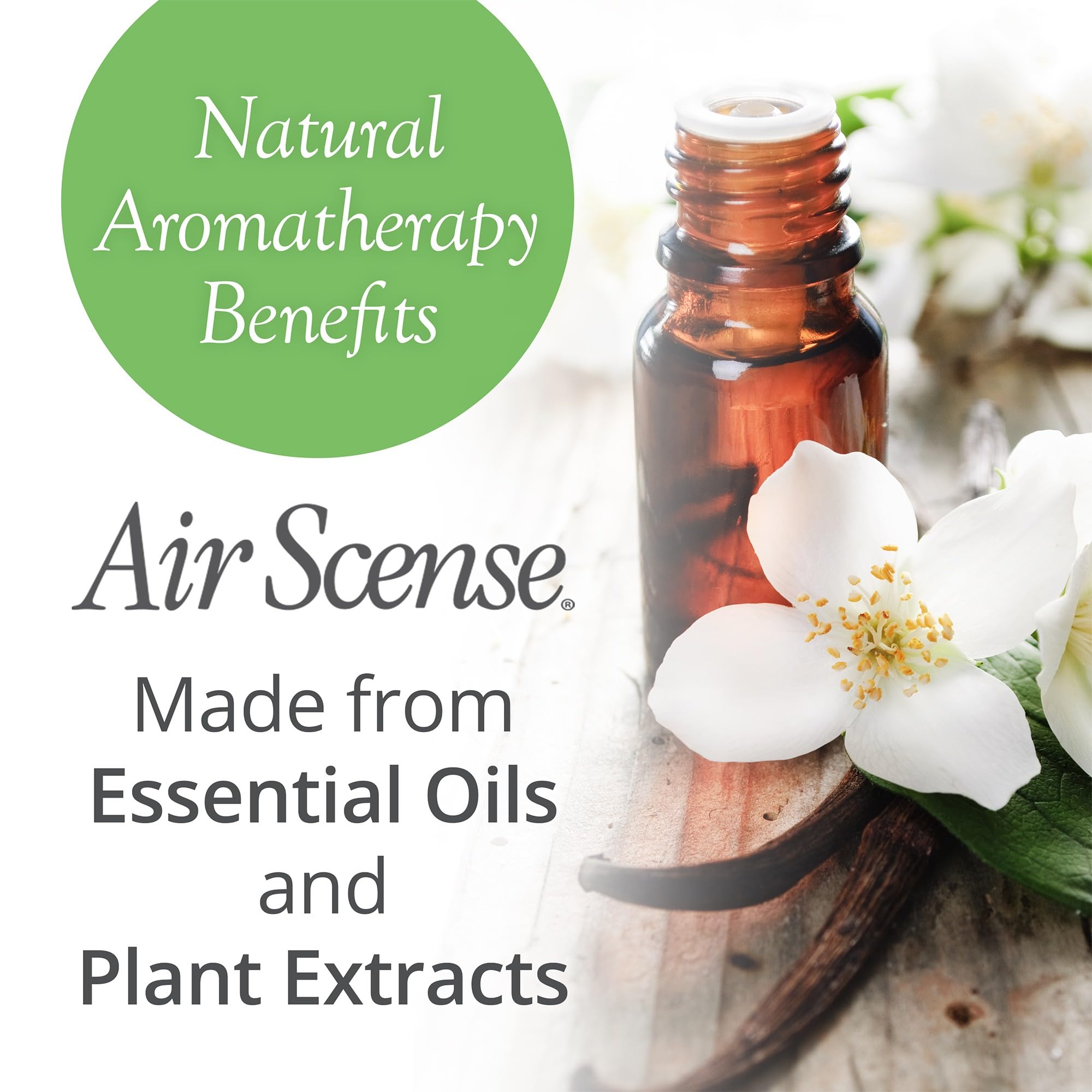 Air Scense Air Freshener Deodorizer Room Spray for Bathroom & Home, Essential Oils, Natural Vanilla - 7 fl oz (1-Pack)