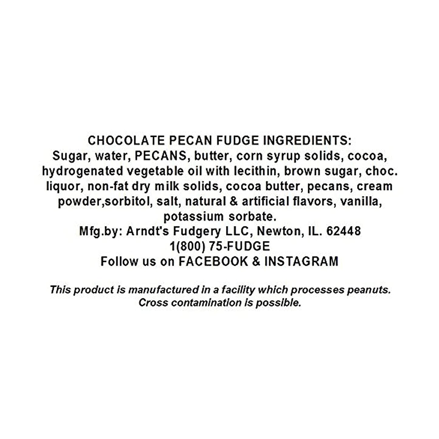 Home Made Creamy Fudge Chocolate Pecan - 1 Lb Box