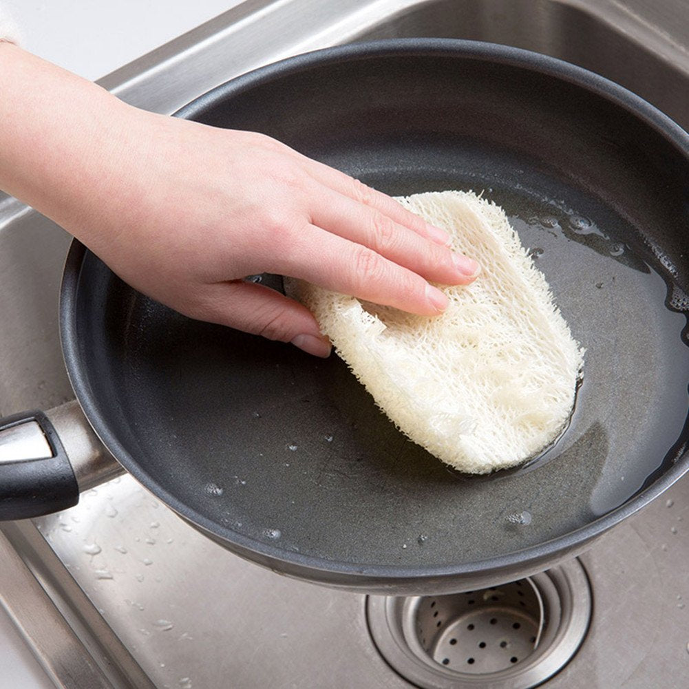 Youlixuess Best Kitchen Dish Washing Natural Loofah Sponge Scrubber£¬Portable Household Kitchen Cleaning Scouring