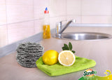 12 Pack Stainless Steel Scourers by Scrub It - Steel Wool Scrubber Pad Used for Dishes, Pots, Pans, and Ovens. Easy scouring for Tough Kitchen