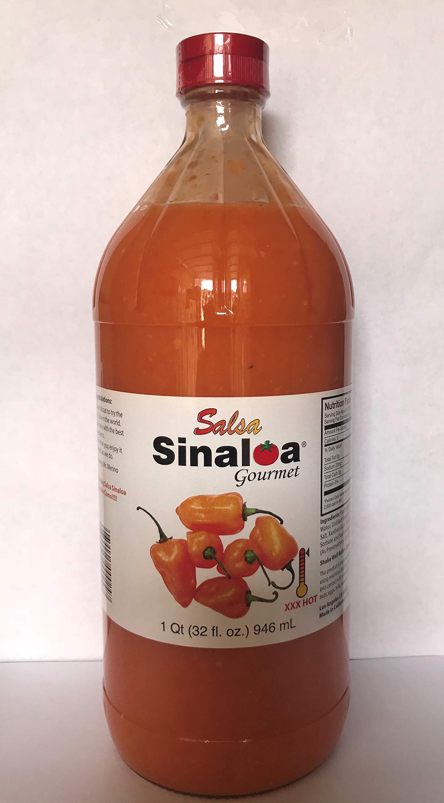 Salsa Sinaloa habanero xxx Hot Sauce 32 oz